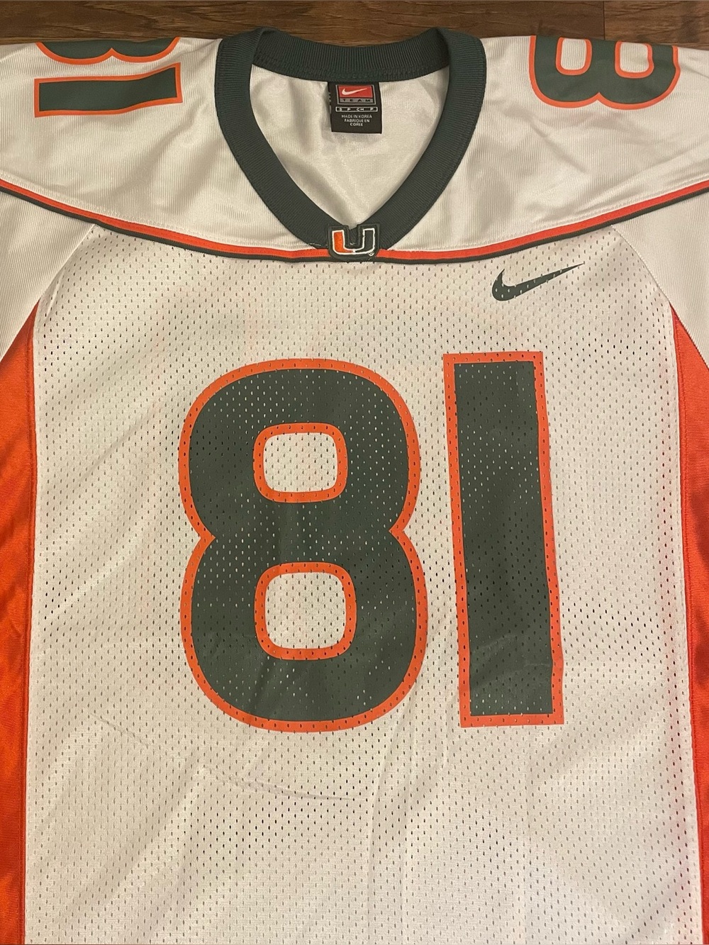Vintage Miami Hurricanes NCAA Football Jersey Small #81